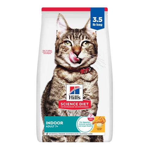 Hill's Science Diet Adult 7+ Indoor Dry Cat Food - Chicken - 7lb Bag