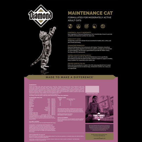 Diamond Maintenance Dry Cat Food - Chicken - 6lb Bag
