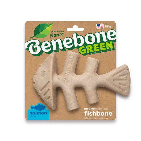 Benebone Green Eco Dog Chew Toy - Medium - Fishbone