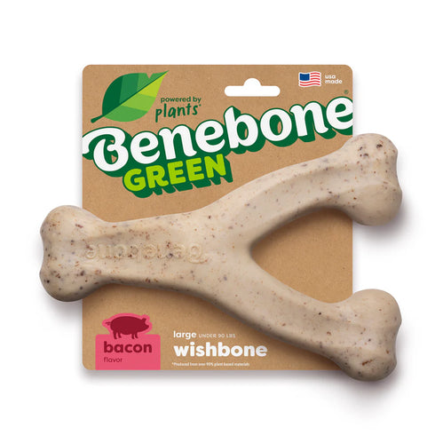 Benebone Green Eco Dog Chew Toy - Large - Wishbone