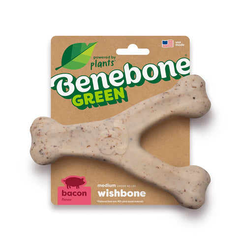 Benebone Green Eco Dog Chew Toy - Medium - Wishbone