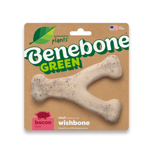 Benebone Green Eco Dog Chew Toy - Small - Wishbone