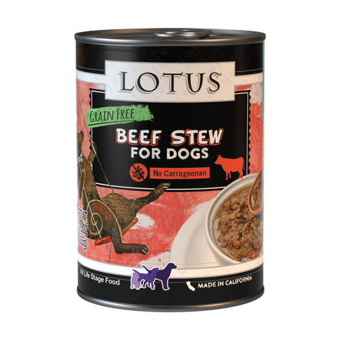 Lotus Pet Stews Wet Dog Food - Beef - 12.5oz Can