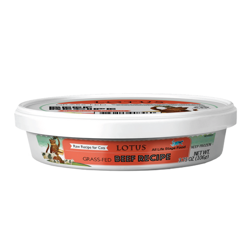 Lotus Pet Food Frozen Raw Cat Food - Beef - 3.5oz Tub