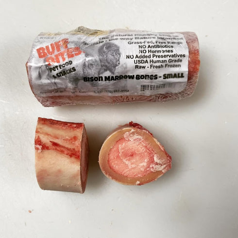 Buff Bites Frozen Marrow Bones Dog Treat - 1" - 4 Pack