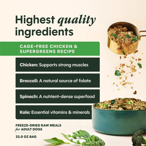 Instinct FreshDried Meal Blends Dehydrated Dog Food - Chicken & Super Greens - 3oz Pouch