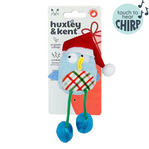 Huxley & Kent Holiday Bird Chirpy Cat Toy