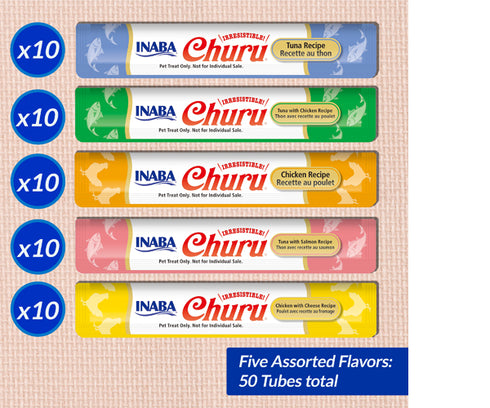 INABA Churu Tuna and Chicken Variety Jar Creamy Cat Treat 50 ct