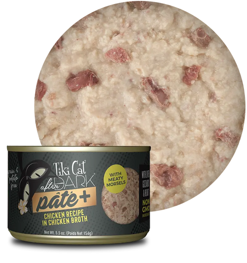 Tiki Cat After Dark Pate+ Wet Cat Food - Chicken in Broth - 2.8oz Can