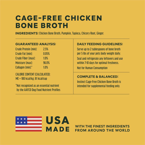 Instinct Bone Broth Cat & Dog Food Topper - Chicken - 16oz Pouch