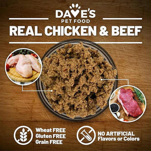 Dave's Pet Food 95% Premium Wet Dog Food - Beef & Chicken - 13oz Can