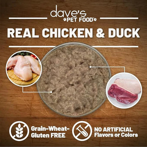 Dave's Pet Food Saucy Pate Wet Cat Food - Chicken & Duck - 5.5oz Can