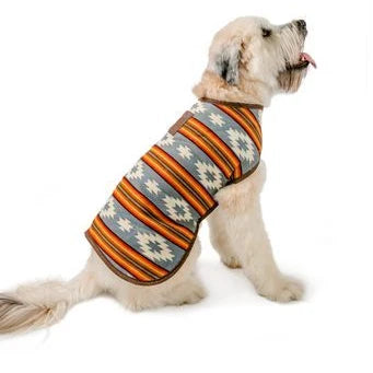 Chilly Dog Blanket Dog Coat - Medium - Southwest Denim Sunset