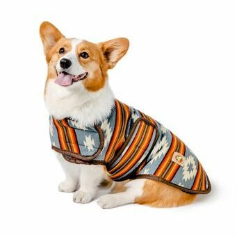 Chilly Dog Blanket Dog Coat - X-Small - Southwest Denim Sunset