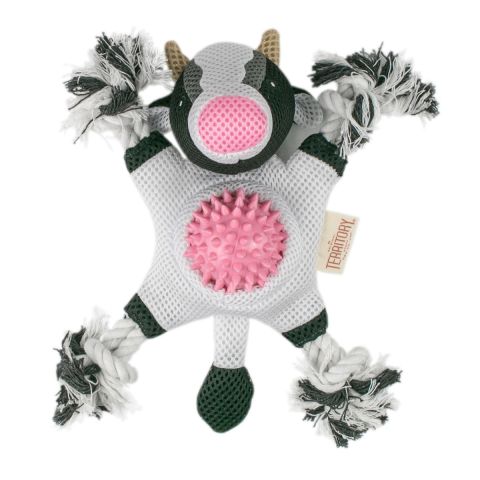Territory 2-In-1 Dog Toy - Cow - 10"