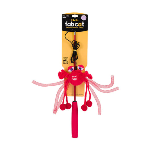 FabCat Faball Crab Teaser Cat Toy Wand