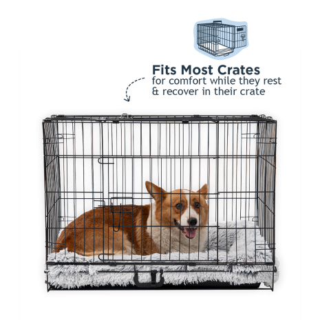 Tall Tails Cuddle Crate Dog Bed - Gray - Medium