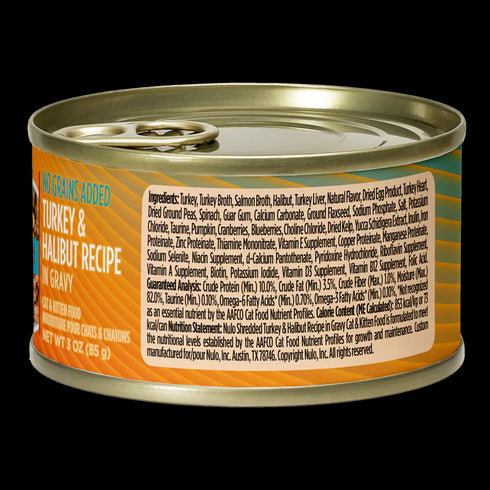 Nulo FreeStyle Shredded Wet Cat Food - Turkey & Halibut - 3oz Can