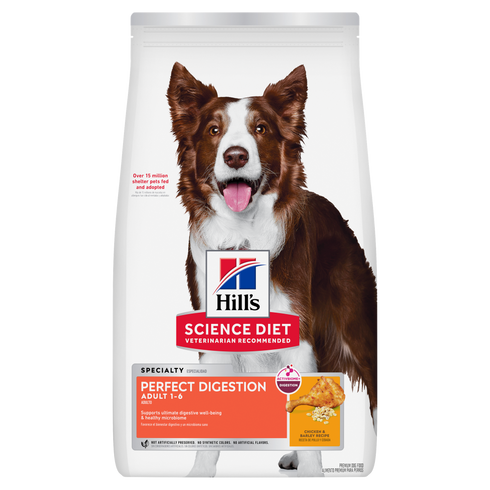 Hill's Science Diet Adult 1-6 Perfect Digestion Dry Dog Food - Chicken & Barley - 22lb Bag