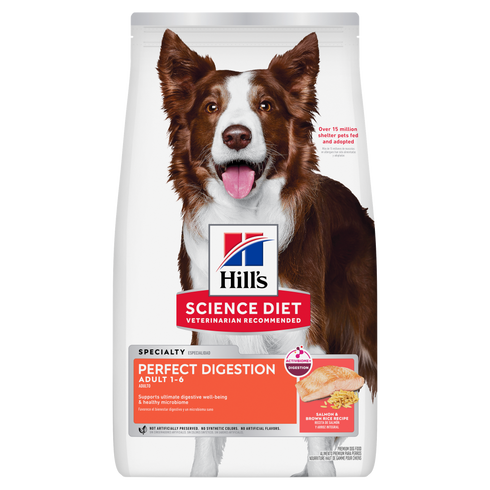 Hill's Science Diet Adult 1-6 Perfect Digestion Dry Dog Food - Salmon & Oats - 22lb Bag