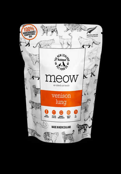 New Zealand Natural Pet Food Co Meow Cat Treats - Venison - 1.76oz Bag