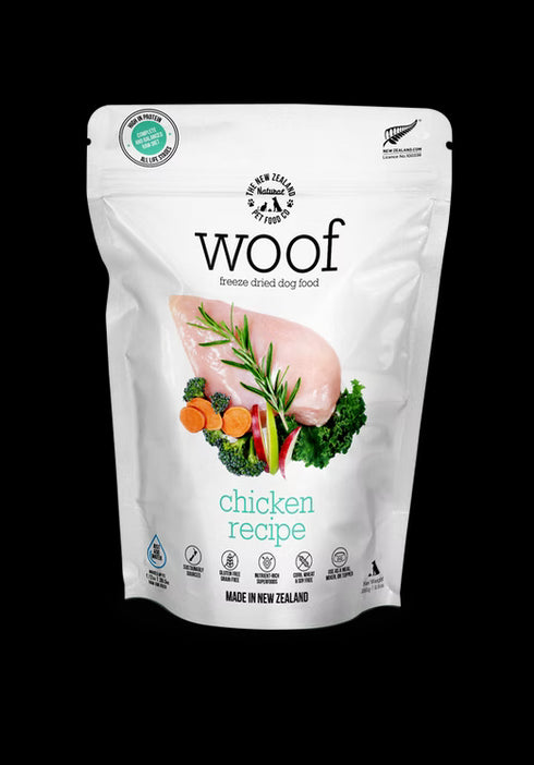 New Zealand Natural Pet Co Woof Freeze Dried Dog Food - Chicken - 9.9oz Bag