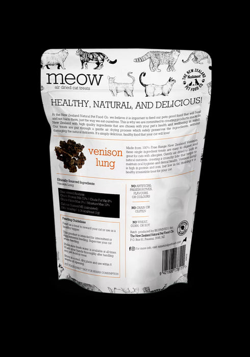 New Zealand Natural Pet Food Co Meow Cat Treats - Venison - 1.76oz Bag