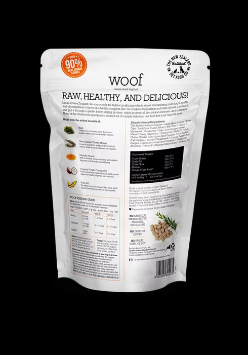 New Zealand Natural Pet Food Co Woof Freeze Dried Dog Food - Brushtail - 9.9oz Bag