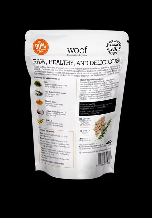 New Zealand Natural Pet Co Woof Freeze Dried Dog Treats - Brushtail - 1.76oz Bag