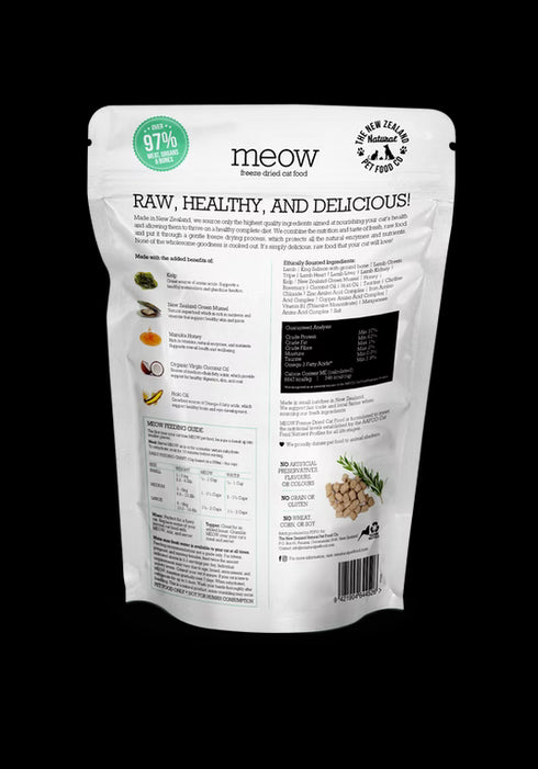 New Zealand Natural Pet Food Co Meow Freeze Dried Cat Food - Lamb & Salmon - 9.9oz Bag