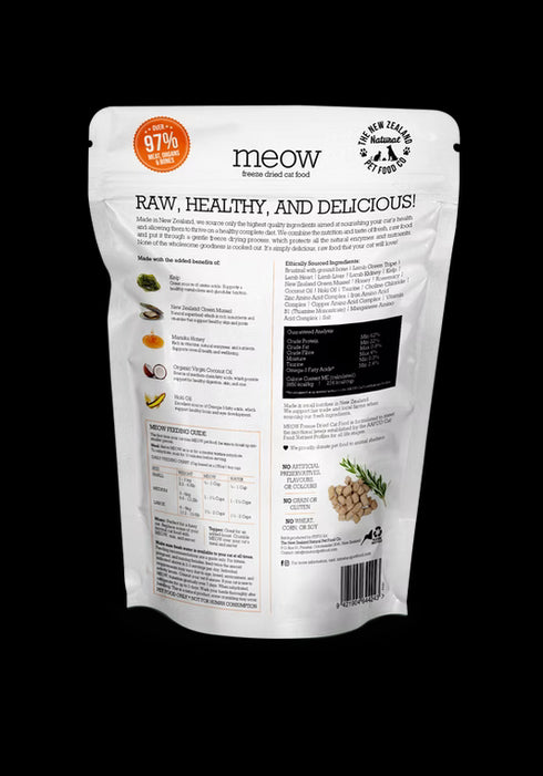 New Zealand Natural Pet Food Co Meow Freeze Dried Cat Food - Brushtail - 9.9oz Bag