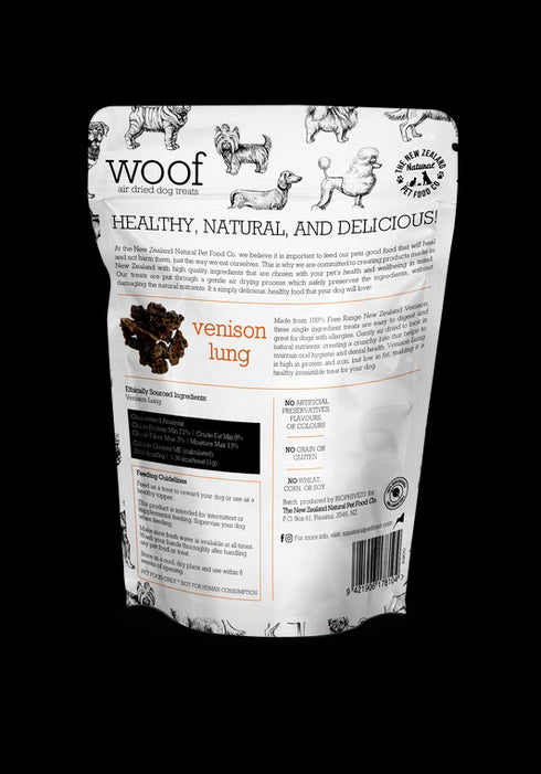 New Zealand Natural Pet Food Co Woof Freeze Dried Dog Treats - Venison - 1.76oz Bag