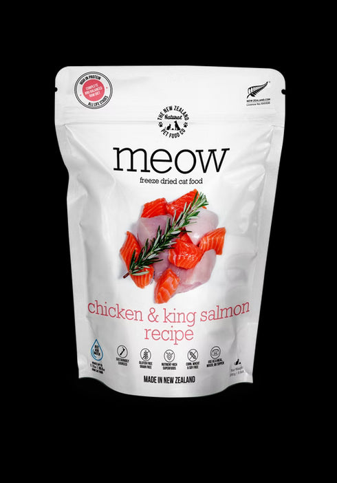 New Zealand Natural Pet Co Meow Freeze Dried Cat Food - Chicken & King Salmon - 9.9oz Bag