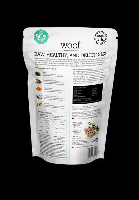 New Zealand Natural Pet Co Woof Freeze Dried Dog Food - Chicken - 9.9oz Bag