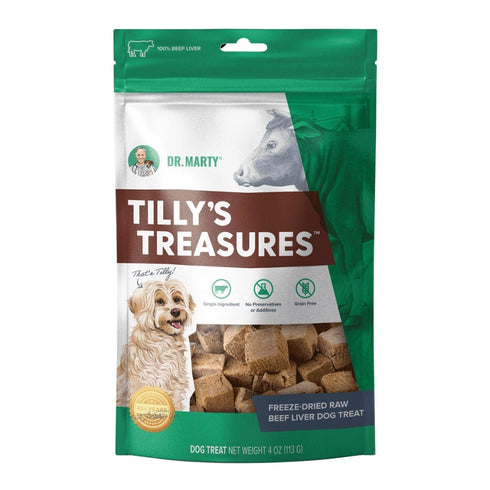 Dr. Marty Tilly's Treasures Beef Liver Dog Treats 4oz - Poudre Pet and Feed Supply
