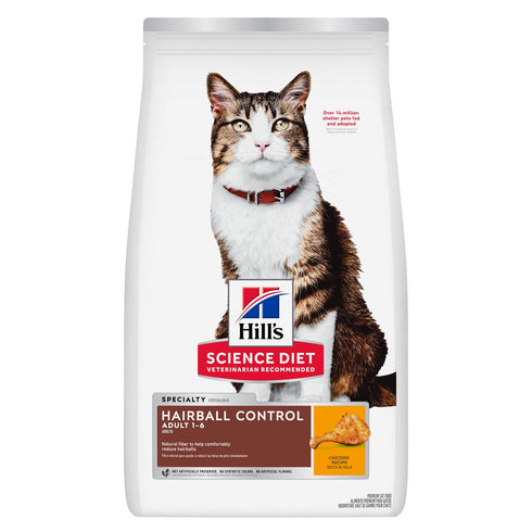 Hill's Science Diet Adult Hairball Control Dry Cat Food 7lb