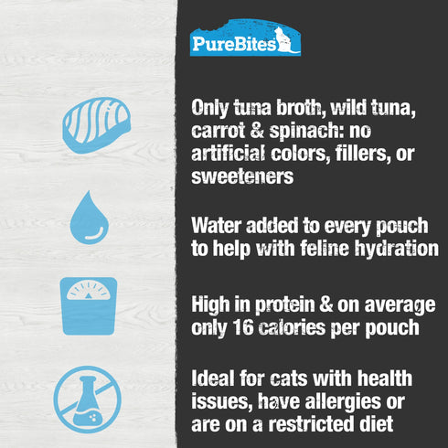PureBites Both Cat Food Topper - Tuna & Veggie - 2oz Pouch