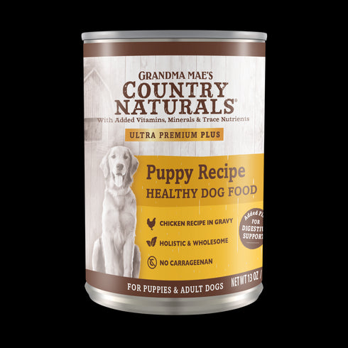 Grandma Mae's Country Naturals Puppy Wet Dog Food - Chicken Pate - 13oz Can