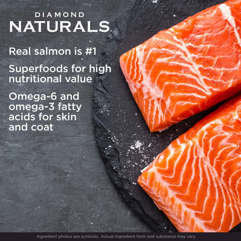 Diamond Naturals Skin & Coat Dry Dog Food - Salmon & Potato - 30lb Bag