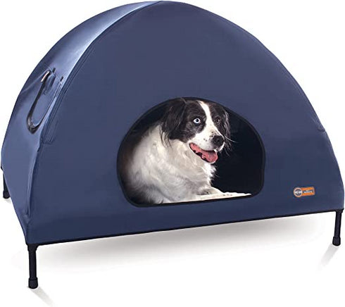 K&H Pet Central Elevated Dog Bed Medium Navy Blue - Poudre Pet and Feed Supply