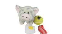 Lightning Dog Roundy Grey Speckled Piggy Dog Toy