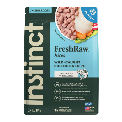 Instinct FreshRaw Bites Frozen Raw Dog Food - Pollock - 2.7lb Bag