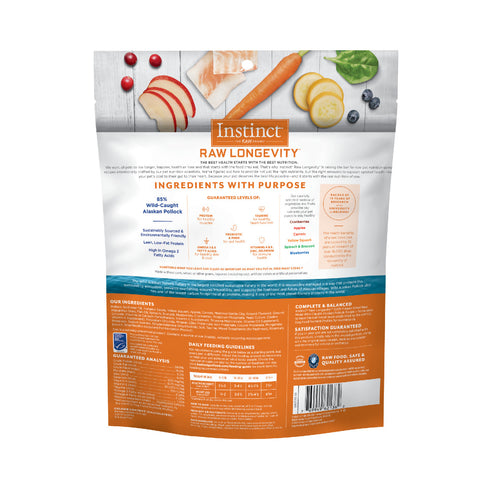 Instinct Longevity Freeze Dried Dog Food - Pollock - 14oz Bag