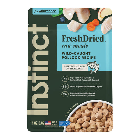 Instinct Raw Meals Freeze Dried Dog Food - Pollock - 14oz Bag