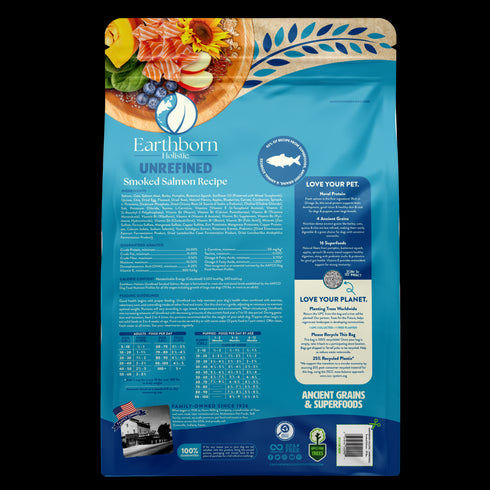 Earthborn Holistic Ancient Grains Dry Dog Food - Unrefined Smoked Salmon - 4lb Bag