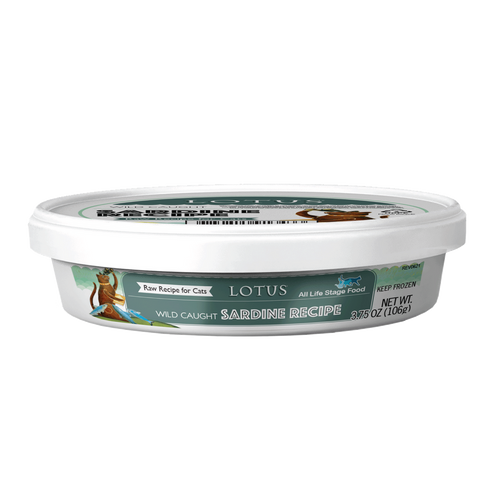 Lotus Pet Food Frozen Raw Cat Food - Sardine - 3.5oz Tub