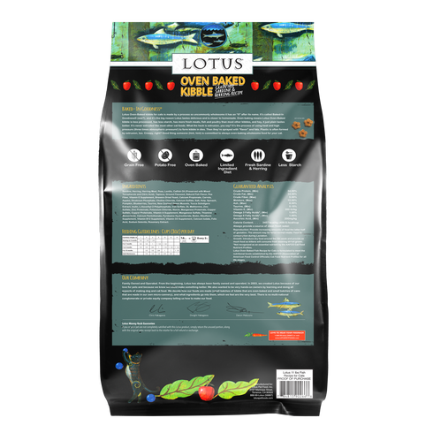 Lotus Pet Food Dry Cat Food - Sardine & Herring - 2.2lb Bag