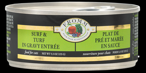 Fromm Four-Star Wet Cat Food - Shredded Surf & Turf in Gravy - 3oz Can