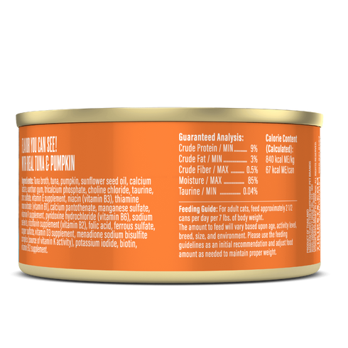 Tiki Cat Friends Minced Wet Cat Food - Tuna & Pumpkin - 2.8oz Can