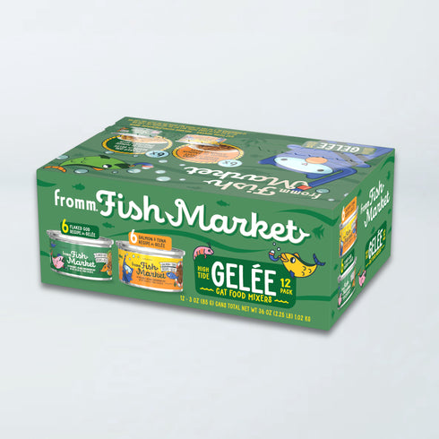 Fromm Variety Pack Gelee Wet Cat Food Mixers - Fish Market High Tide - 12 3oz Cans